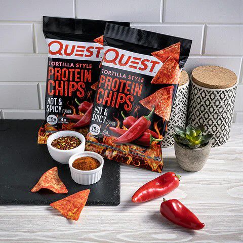 Tortilla Style Protein Chips - Hot &amp; Spicy (8 Bags) Hot &amp; Spicy | GNC