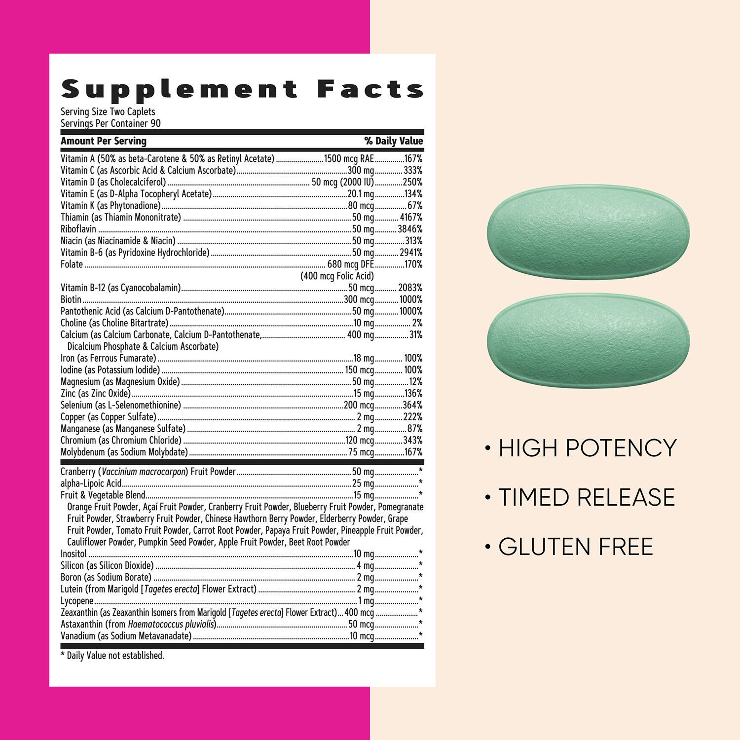 Ultra Mega Multivitamin - 180 Caplets (90 Servings)  | GNC
