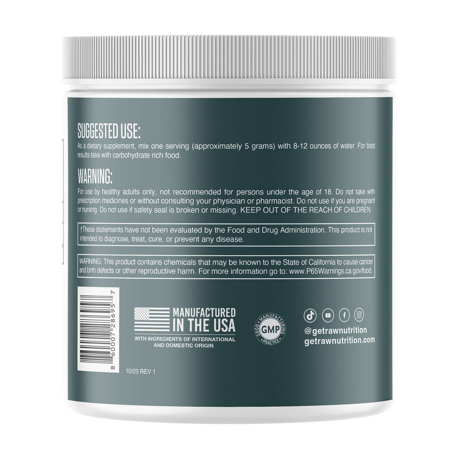 Creatine Monohydrate - Unflavored (30 Servings)