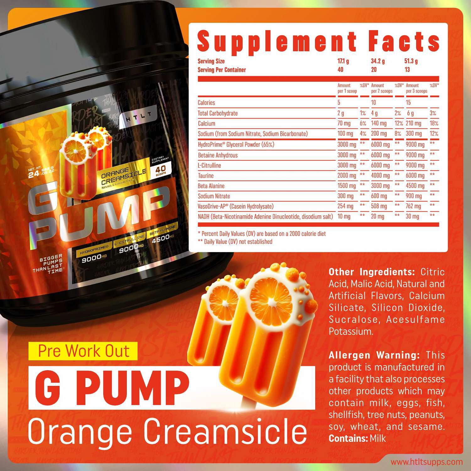 G-Pump - Orange Creamsicle (40 Servings) Orange Creamsicle | GNC