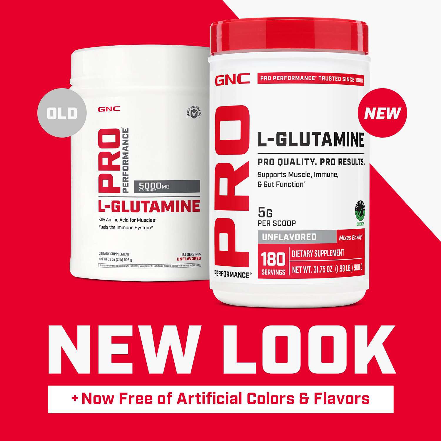 L-Glutamine 5g - Unflavored (180 Servings)  | GNC