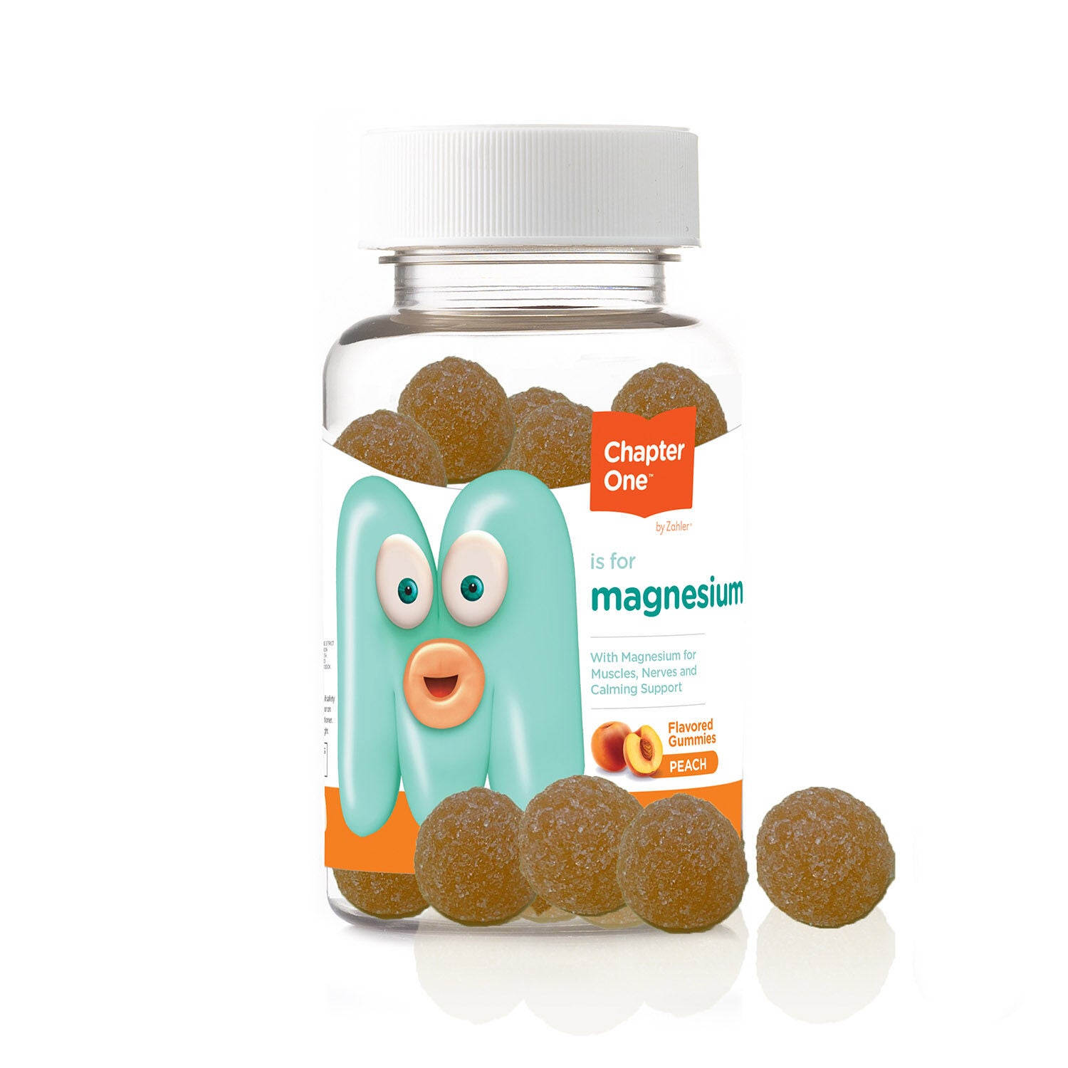 Chapter One™ M Is For Magnesium Gummies Peach 60 Gummies Peach GNC