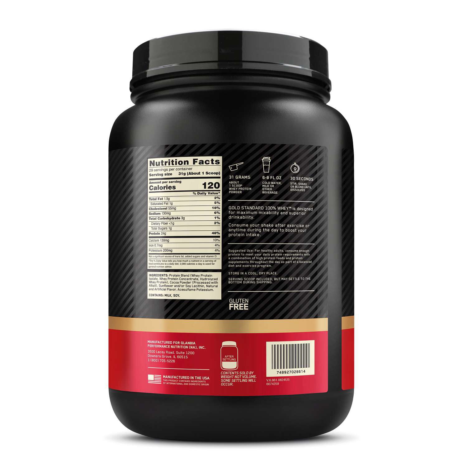 Gold Standard 100% Whey&trade; - Double Rich Chocolate (29 Servings)