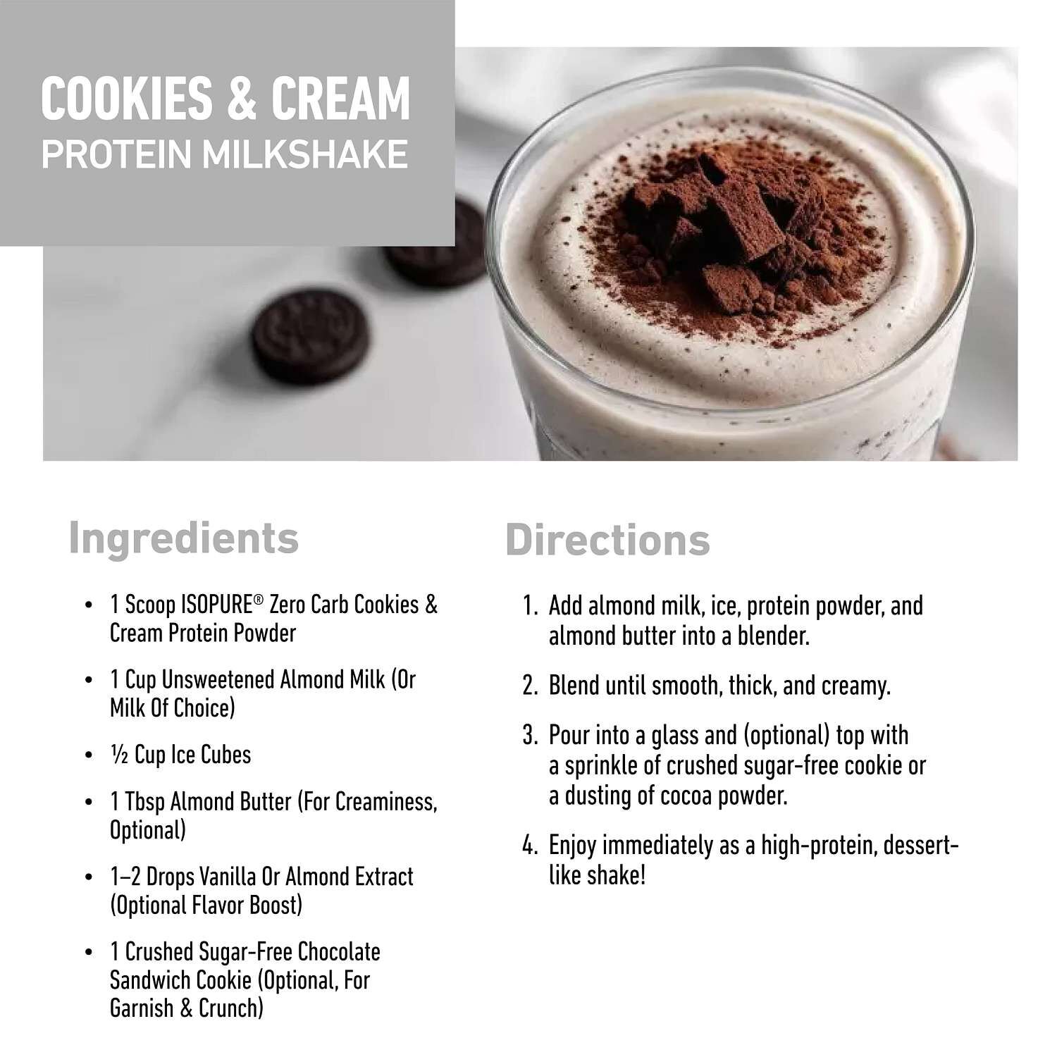 Isopure® Protein Powder - Cookies & Cream - 15 Servings | GNC