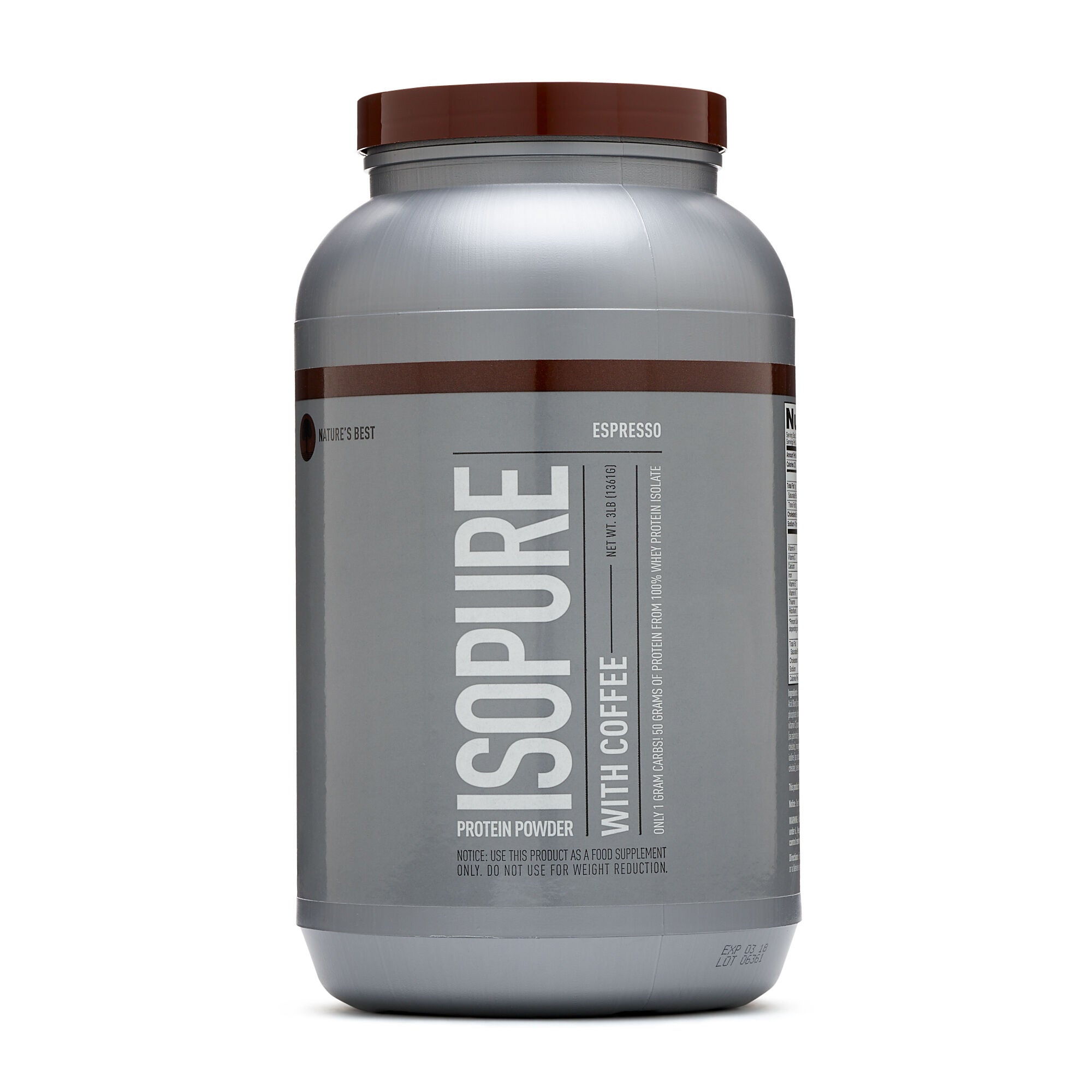 Natures Best Isopure Whey Protein with Coffee Espresso 3 lbs