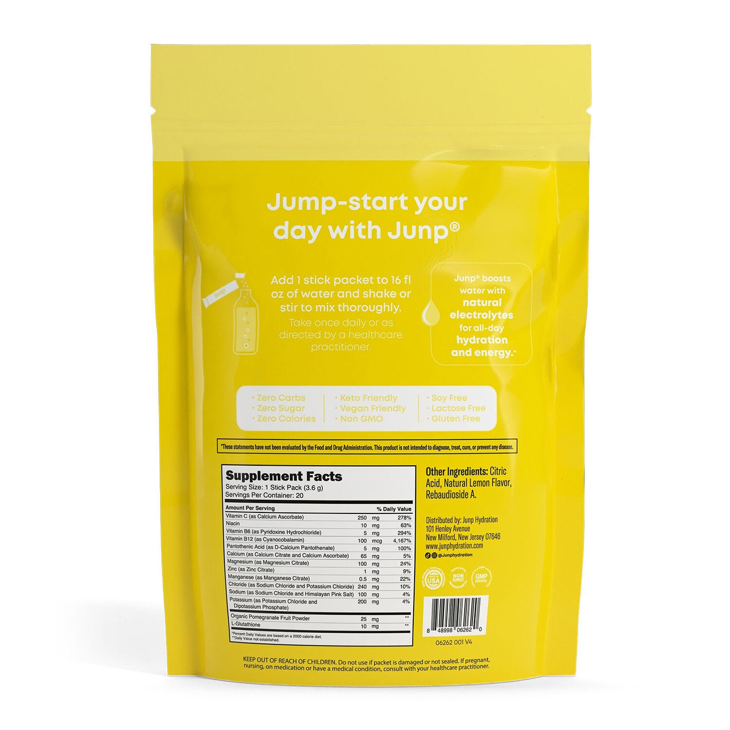 Junp&reg; Daily Hydration - Lemonade (20 Servings) Lemonade | GNC