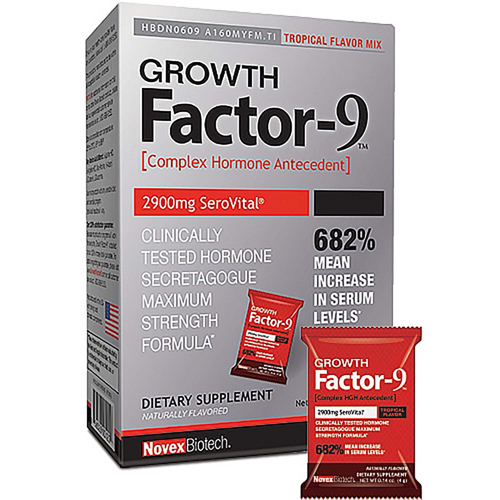 Novex Biotech Growth Factor 9 Tropical Flavor Gnc