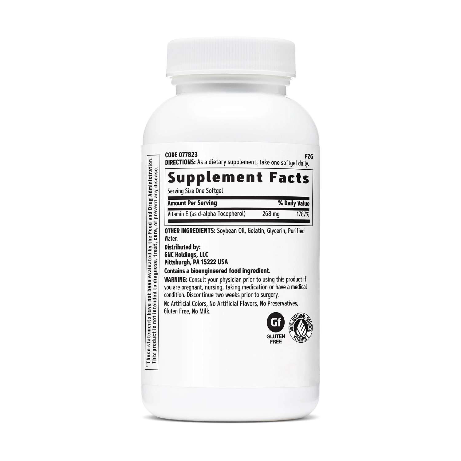 Vitamin E 400 IU - 180 Softgels (180 Servings)