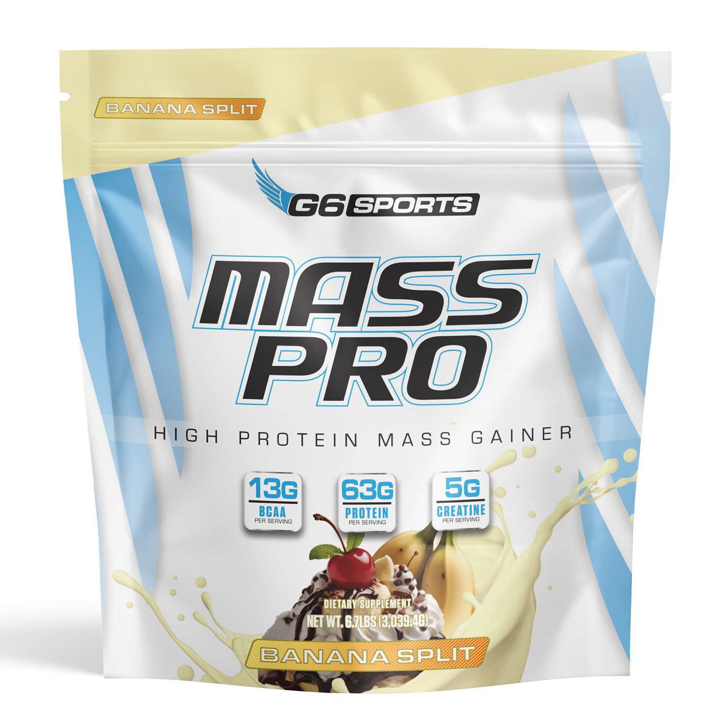 Mass Pro High Protein Mass Gainer - Banana Split - 14 Servings