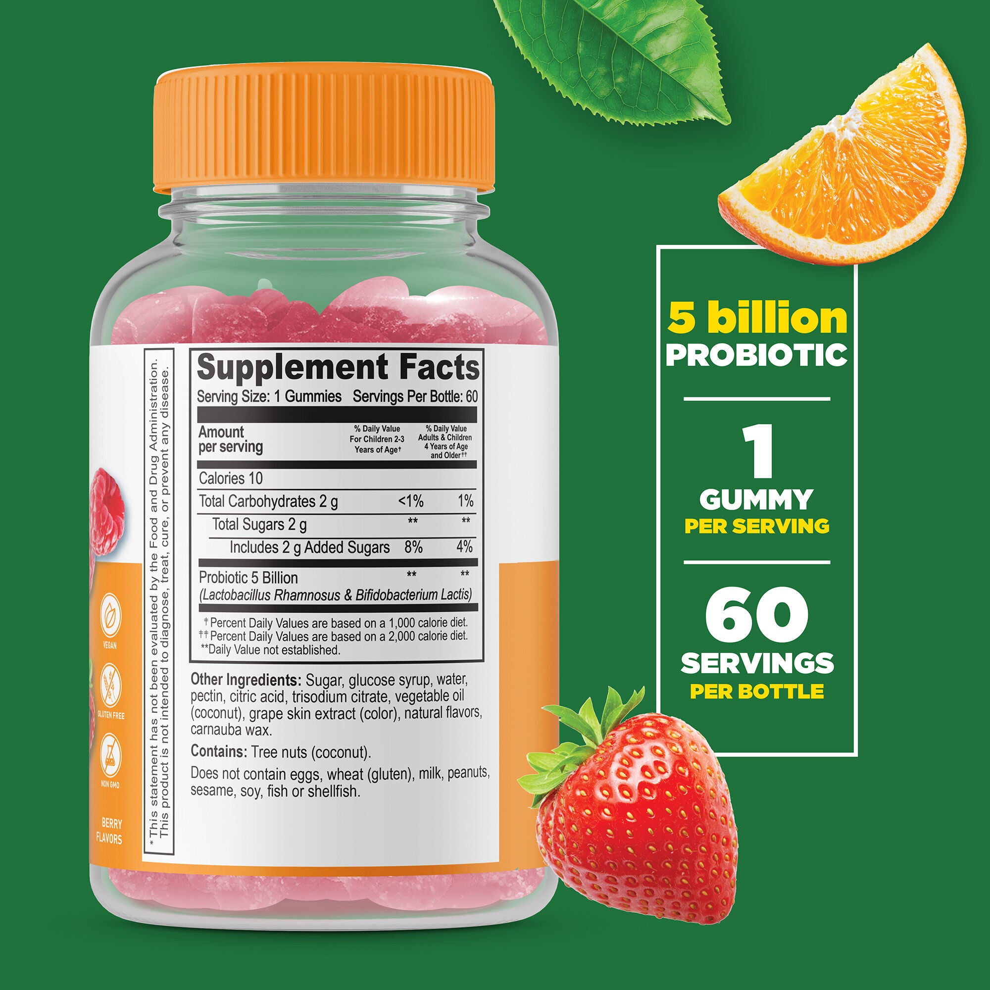 Probiotic 5 Billion - 60 Gummies (60 Servings)