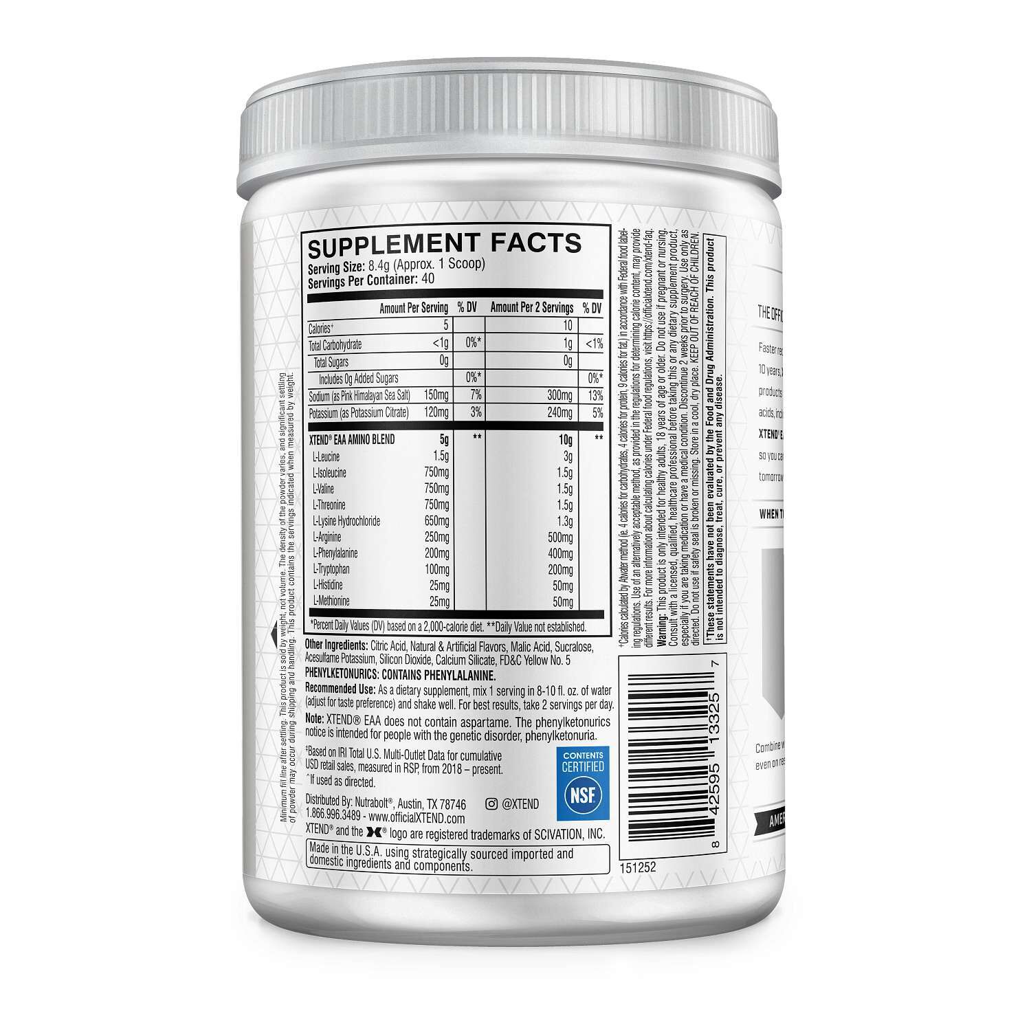 Essential Amino Acids Zero Sugar - Lemon Lime (40 Servings)  | GNC