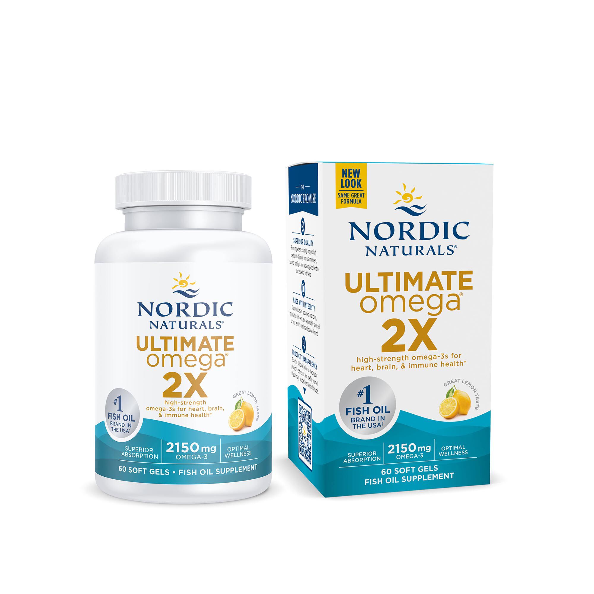 Ultimate Omega&reg; 2X - Lemon - 60 Softgels (30 Servings)  | GNC