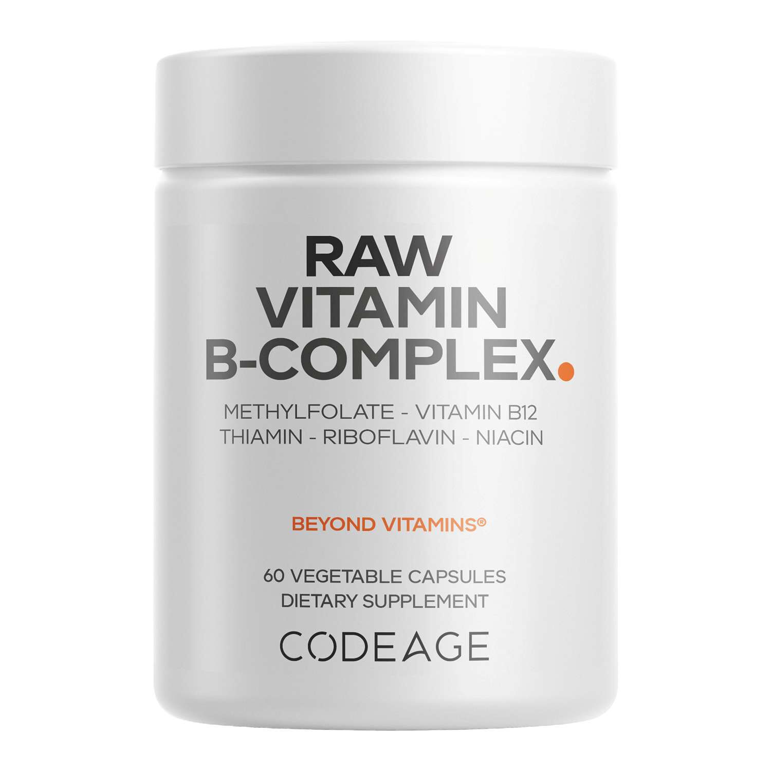 Raw Vitamin B-Complex - 60 Vegetable Capsules (60 Servings) | GNC