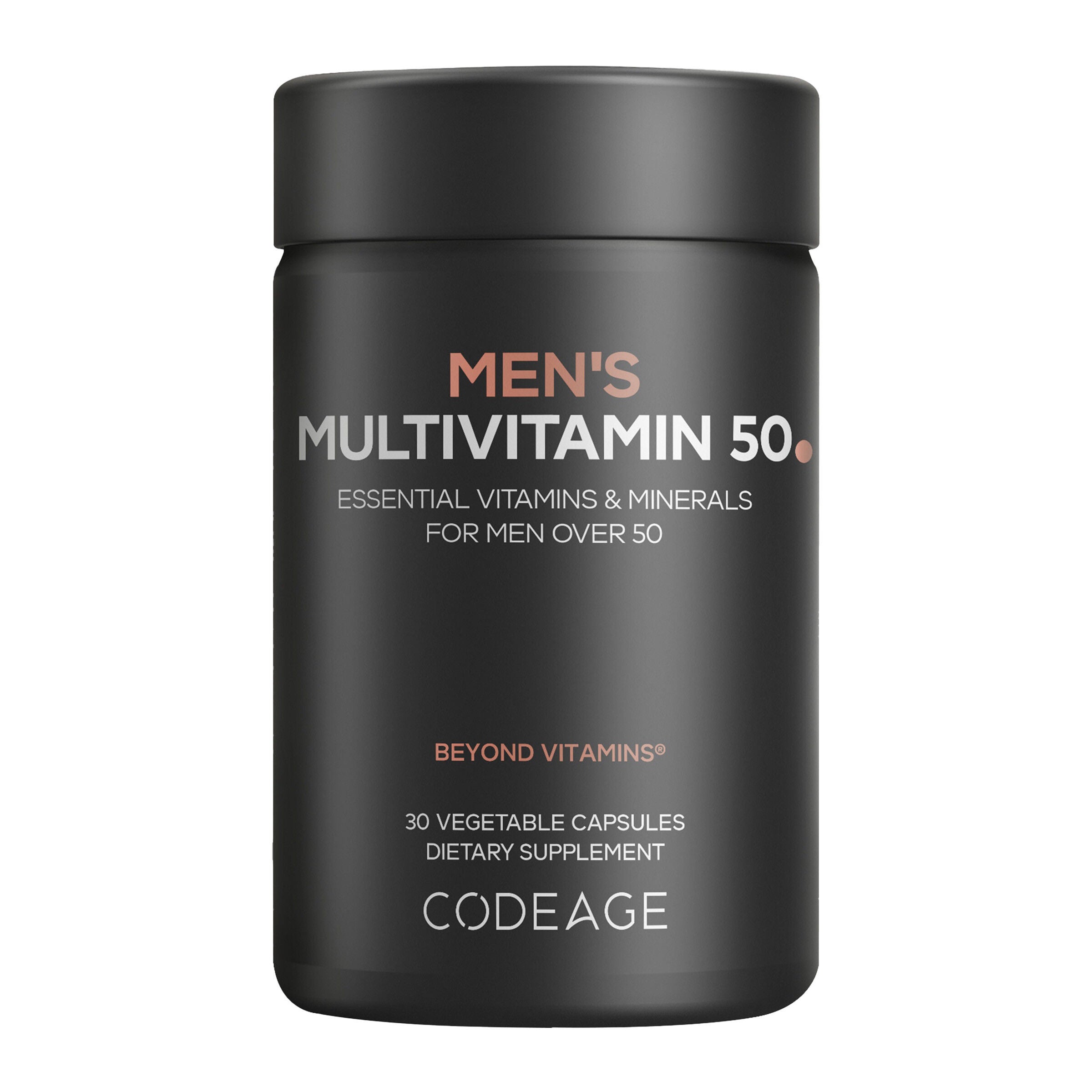 Codeage Men's Multivitamin 50+ Vegan - 30 Vegetable Capsules (30 Servings)