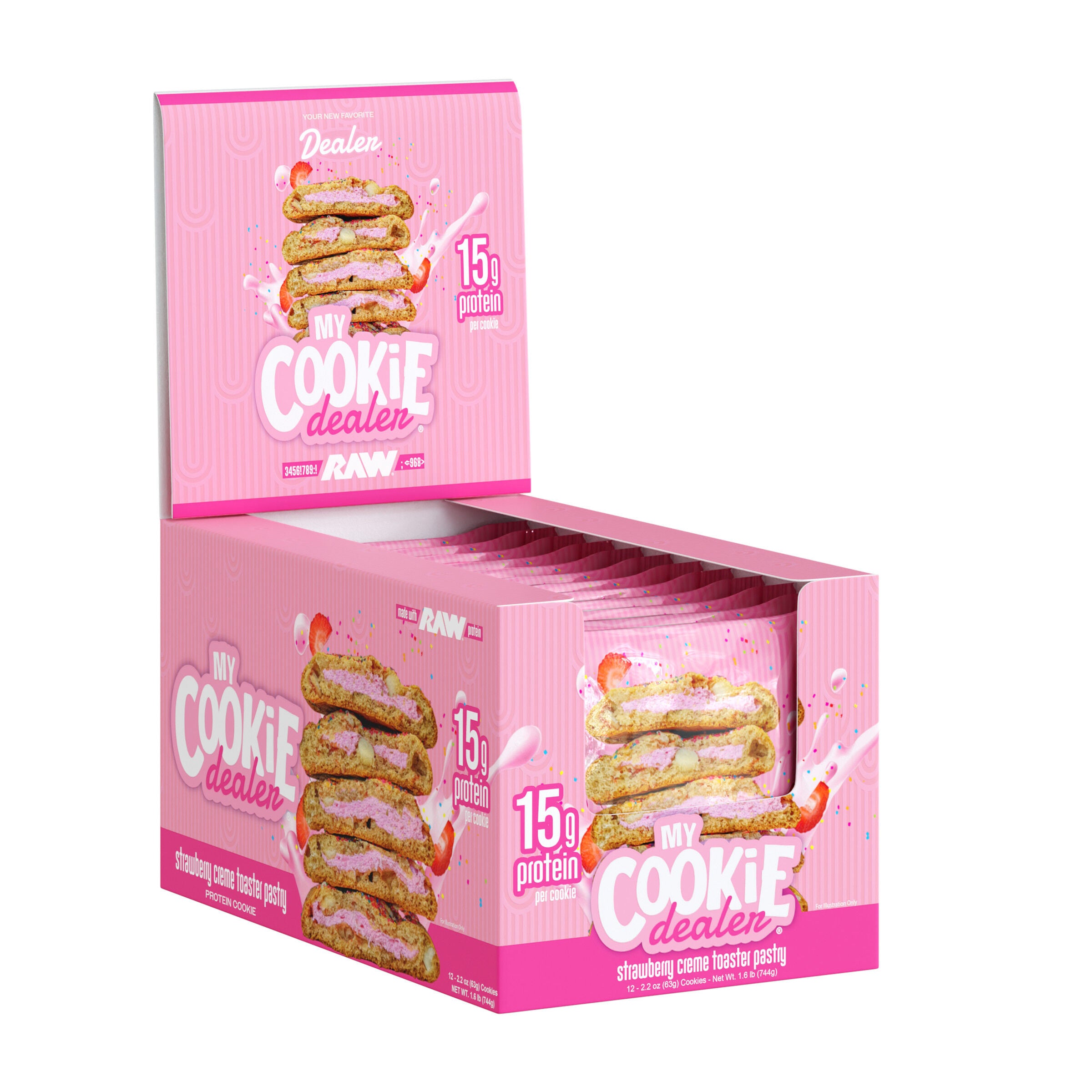 Snack Size Protein Cookie - Strawberry Creme Toaster Pastry (12 Cookies) | GNC