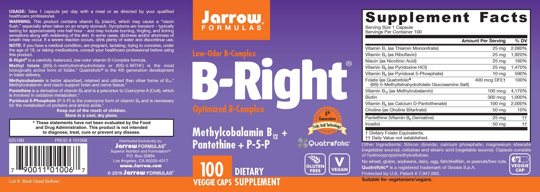 Jarrow Formulas B Right Gnc