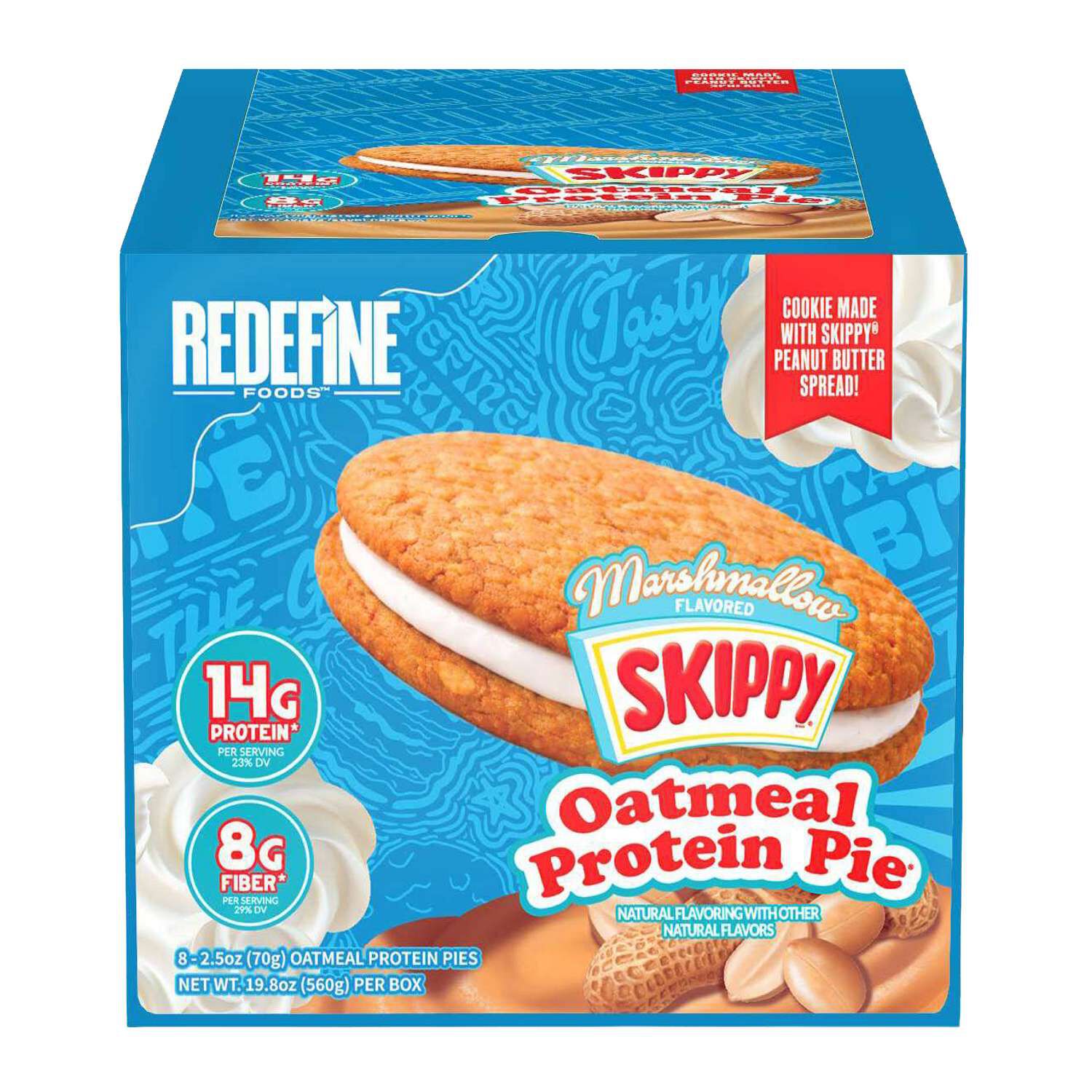 Skippy Oatmeal Protein Pie - Peanut Butter (8 Pies)