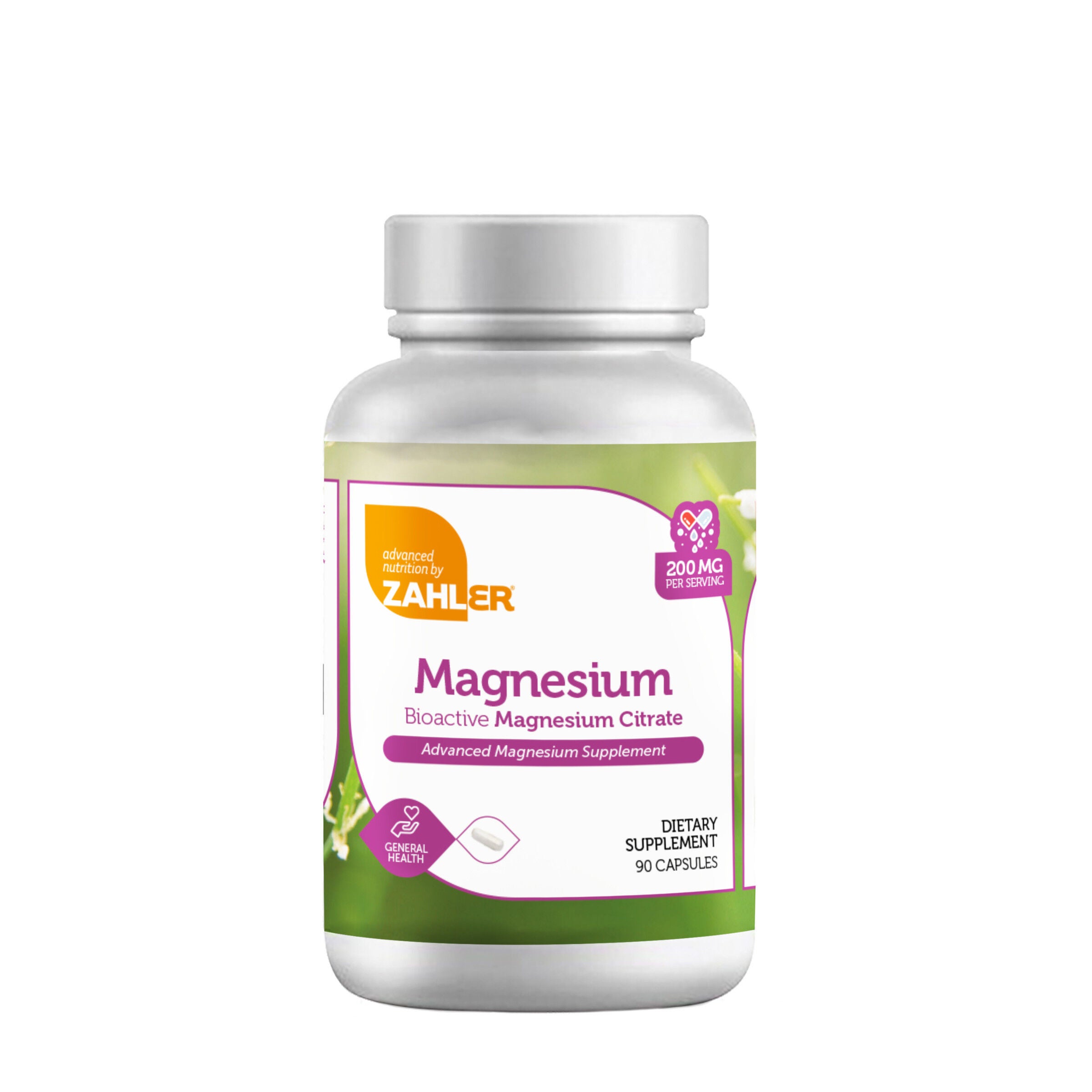 ZAHLER® Magnesium Citrate - 90 Capsules (90 Servings)