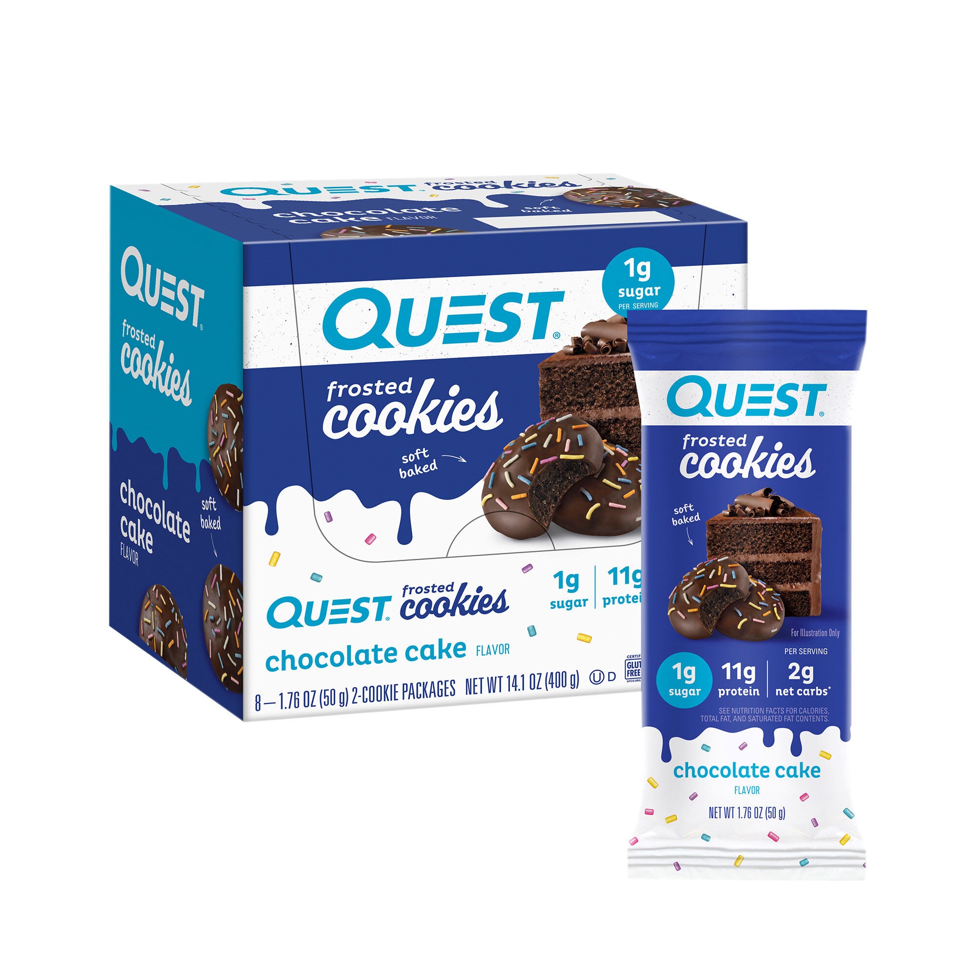 Frosted Cookies - Chocolate Cake (16 Cookies) Chocolate Cake | GNC