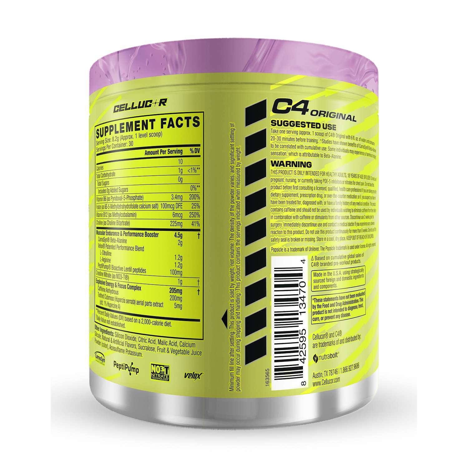 C4 Original Pre-Workout - Grape Popsicle (30 Servings)  | GNC