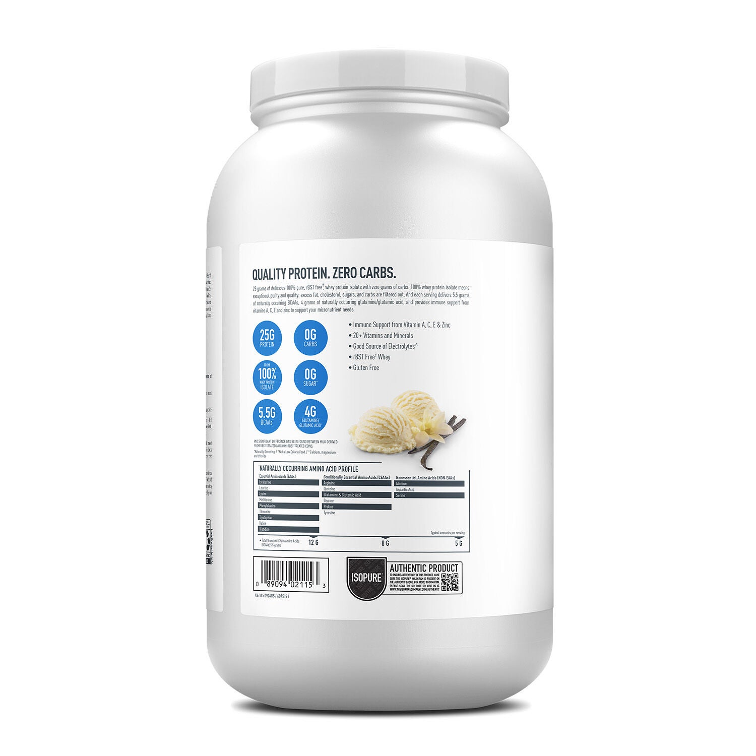 Zero Carb - Creamy Vanilla &#40;44 Servings&#41; Creamy Vanilla | GNC