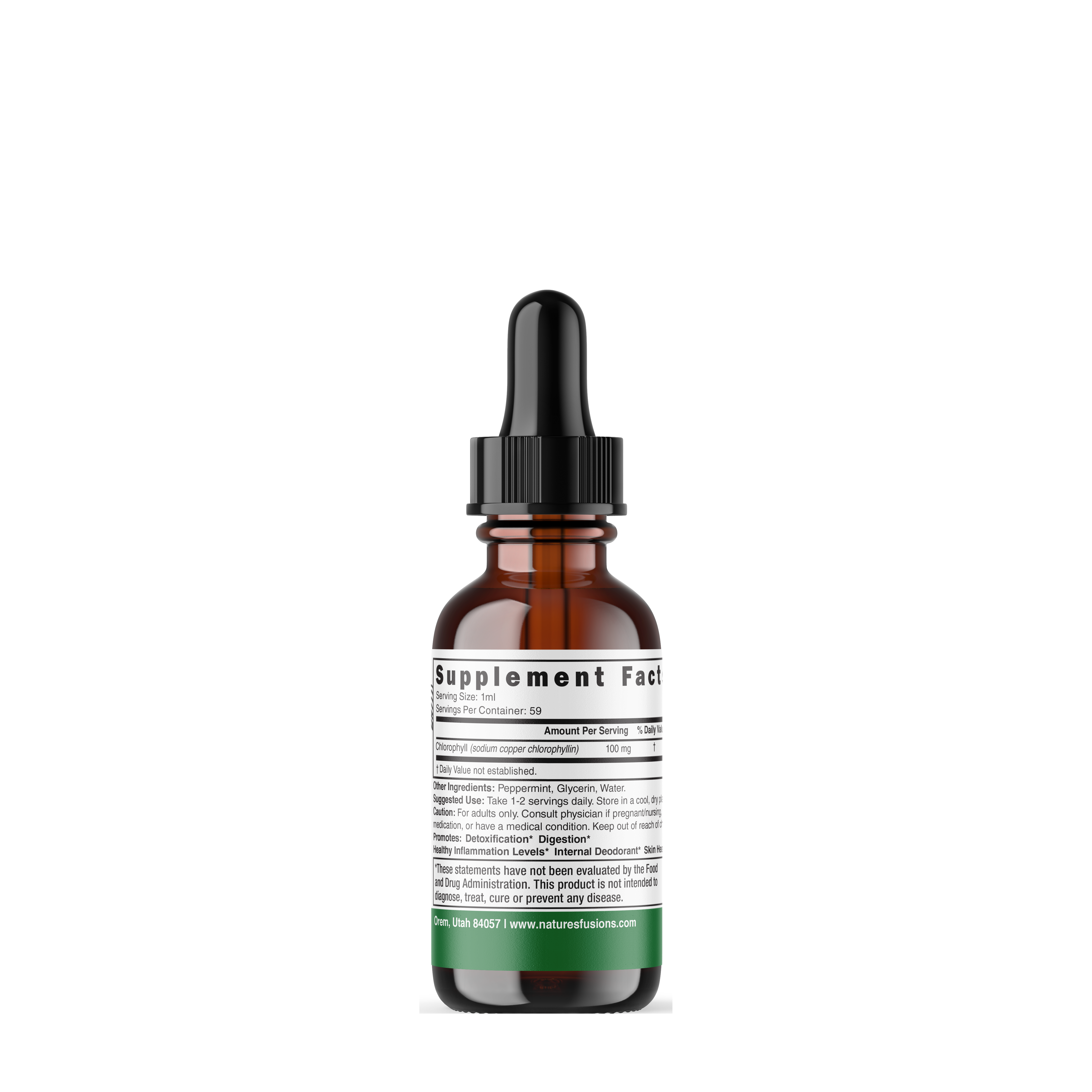 Chlorophyll 100mg - Peppermint - 2 oz. (59 Servings)