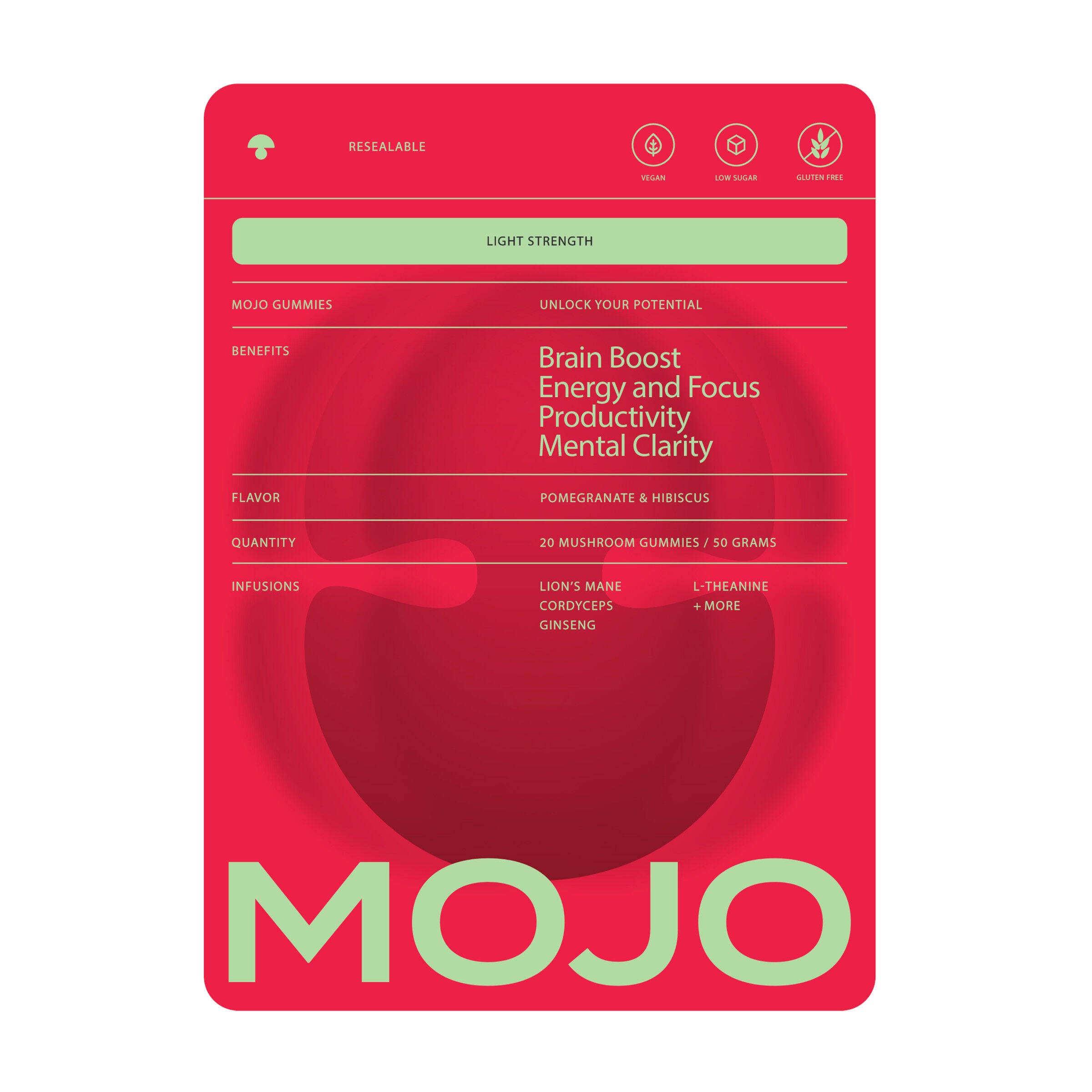 Light Strength Gummies - Pomegranate &amp; Hibiscus, 20 Gummies (20 Servings)  | GNC