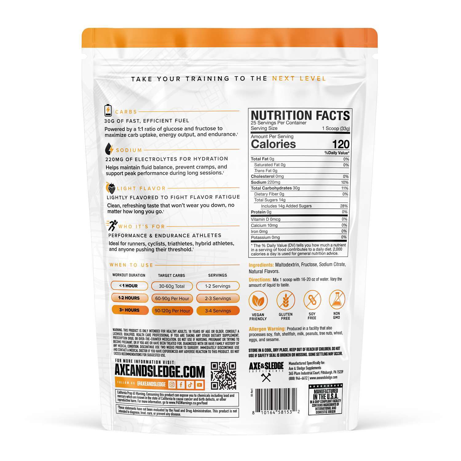 Endurance Carb - Orange (25 Servings)