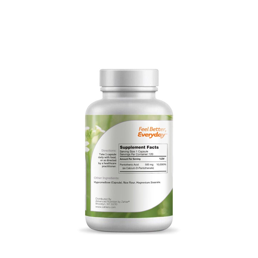 Pantothenic Acid 500 mg - 120 Capsules (120 Servings)  | GNC