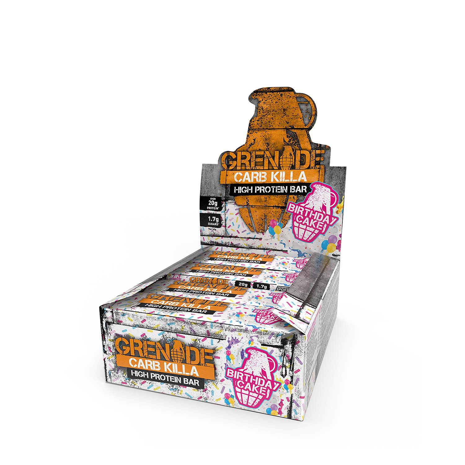 Grenade Carb Killa High Protein Bar Birthday Cake Gnc