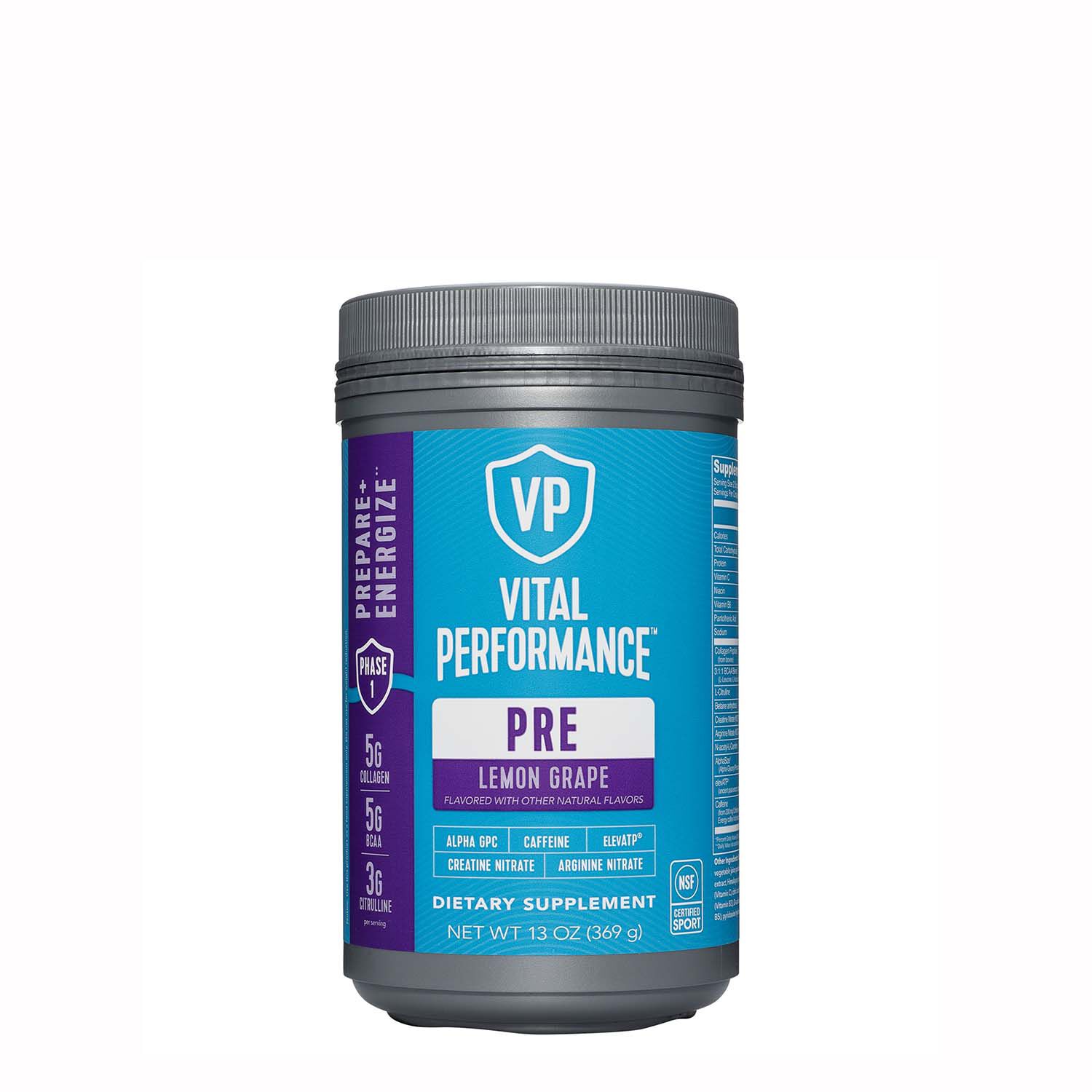 Vital Performance Pre Pre Workout Lemon Grape Gnc