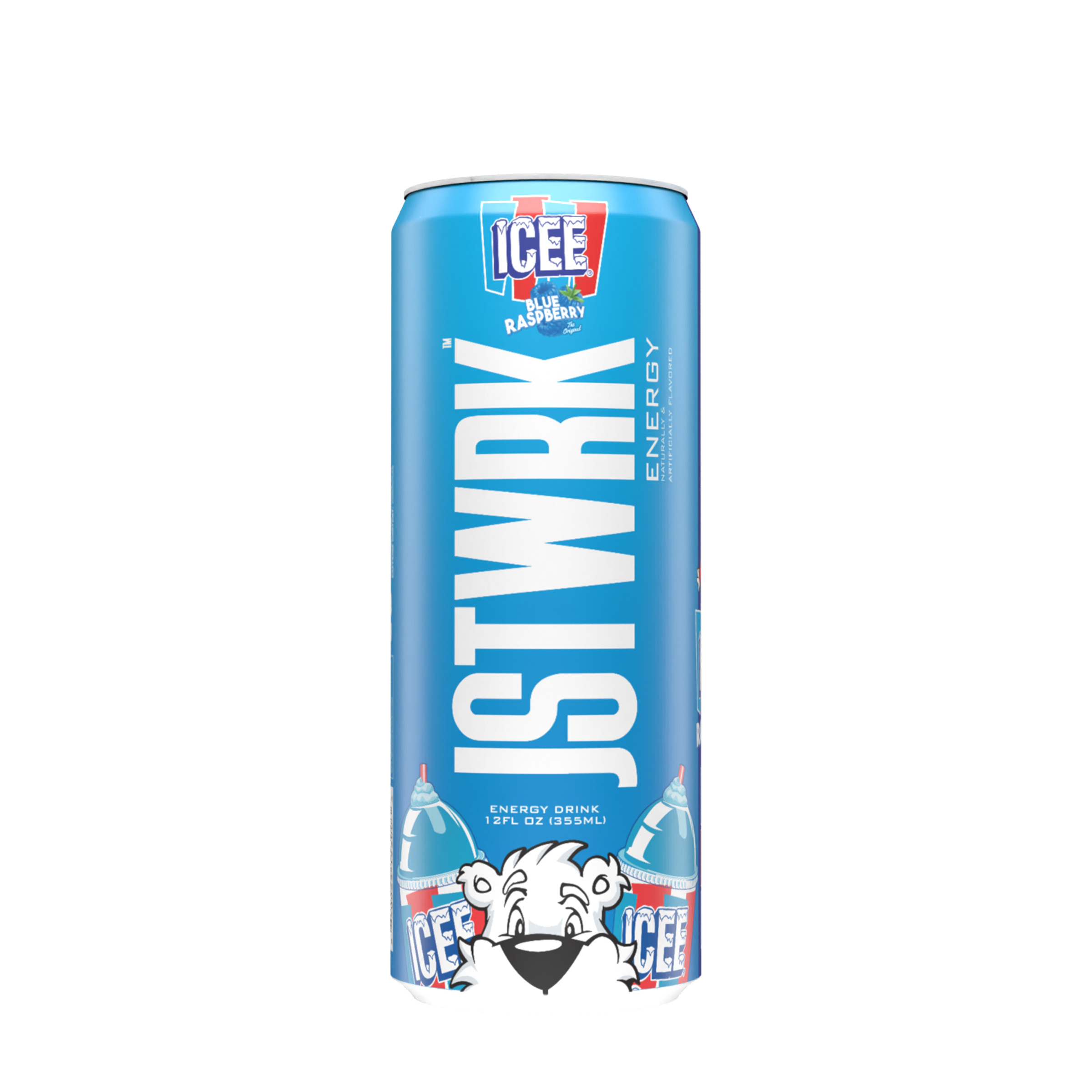 Jst Wrk - Energy Drink - ICEE Blue Raspberry - 12 fl oz (12 Jst Wrk - Energy Drink - ICEE Blue Raspberry - 12 fl oz (12