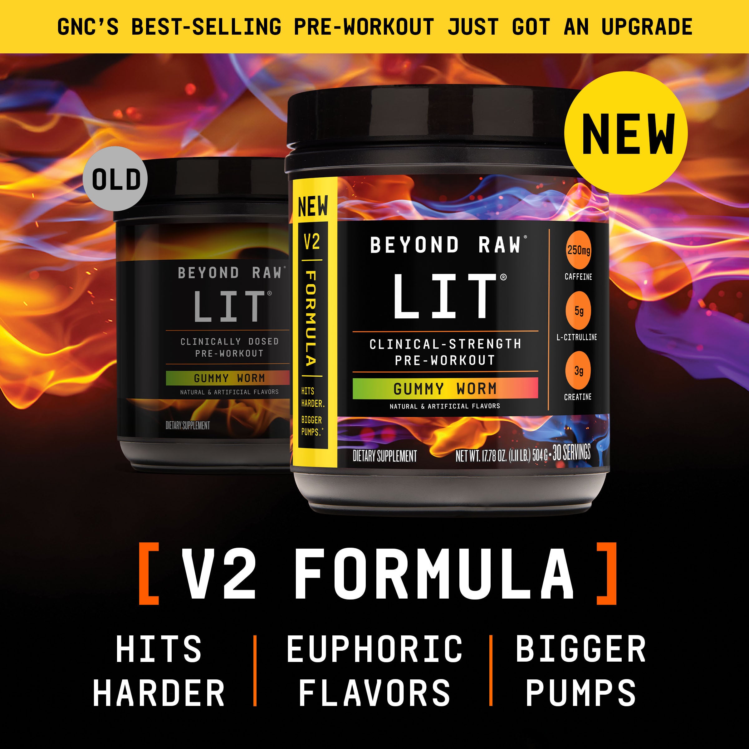 LIT V2 Pre-Workout - Gummy Worm (30 Servings)