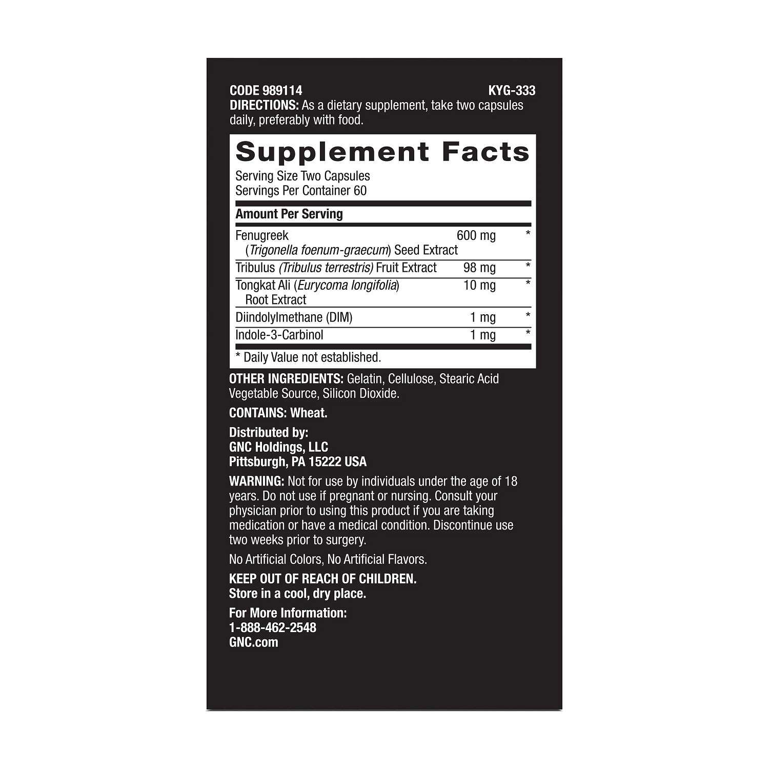 Advanced Testosterone - 120 Capsules (60 Servings)