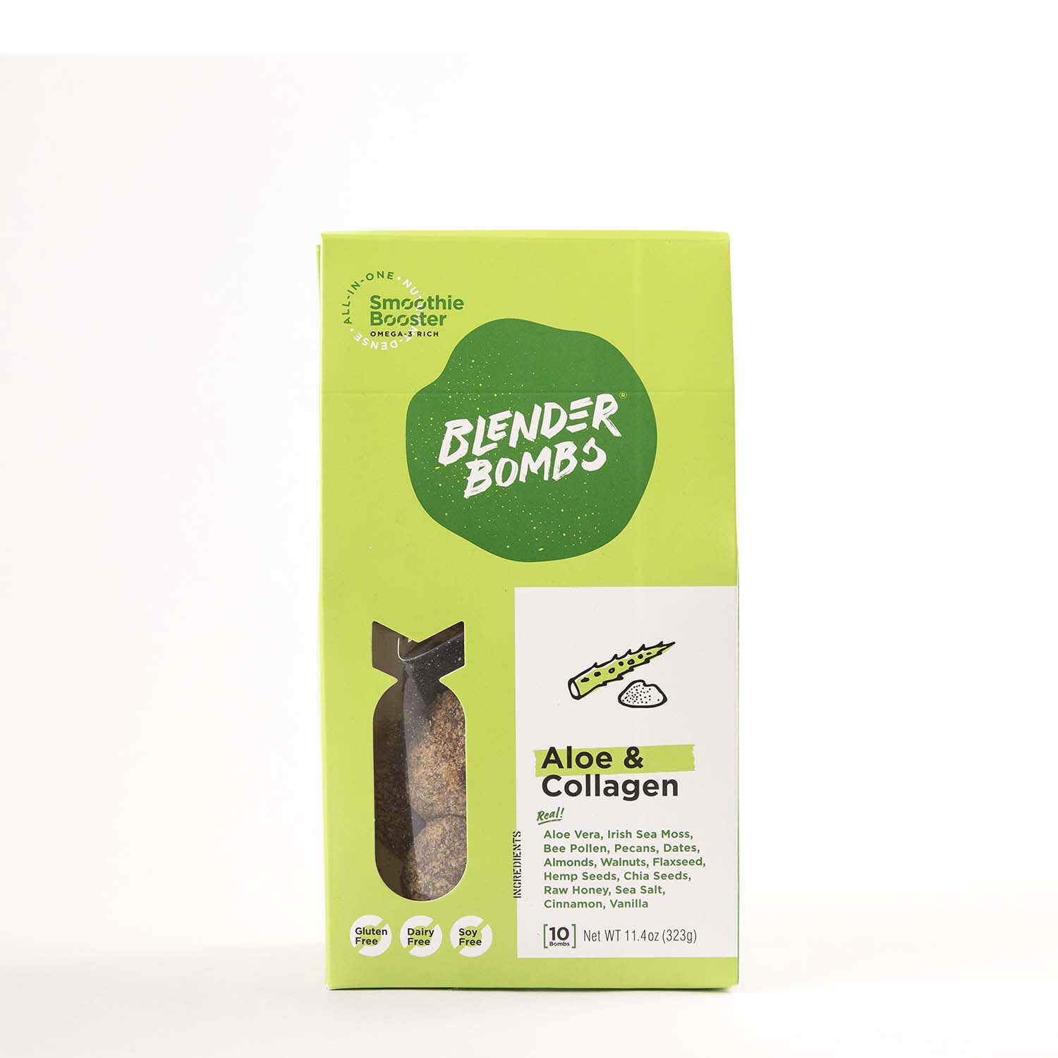 Blender Bombs Smoothie Booster Power Snack Aloe Irish Sea Moss Gnc