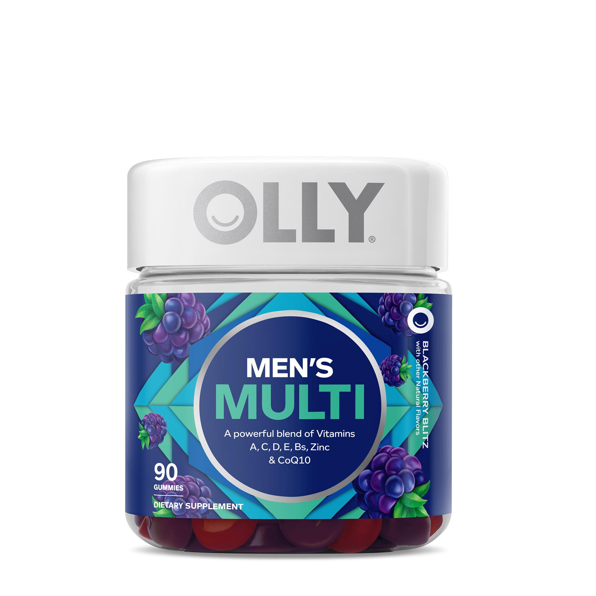 OLLY Men's Multi Gummies - Blackberry Blitz 90 (45 Servings)