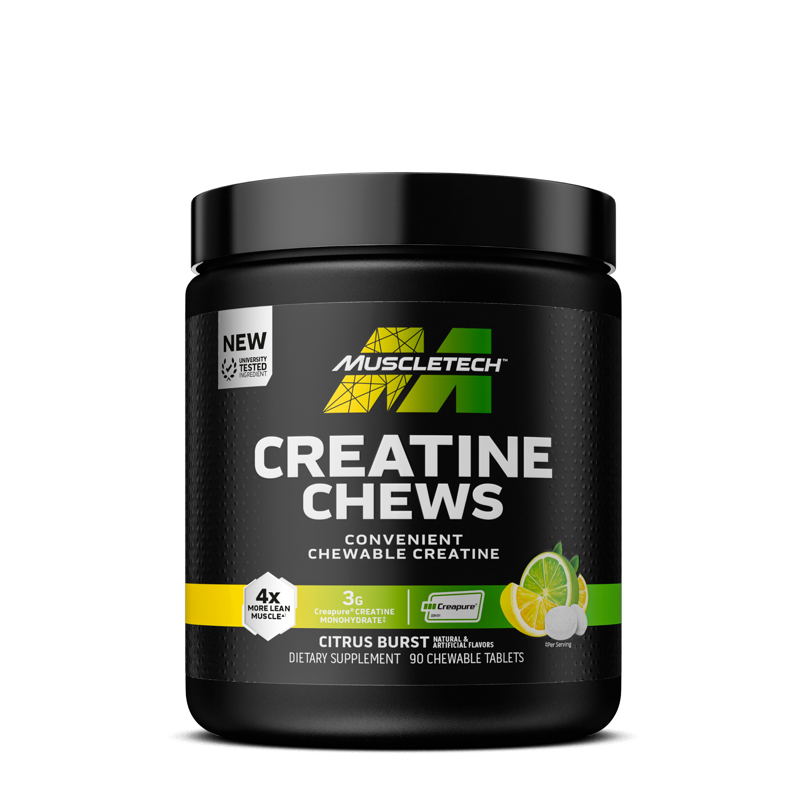 Creatine Chews - Citrus Burst - 90 Tablets (30 Servings)  | GNC