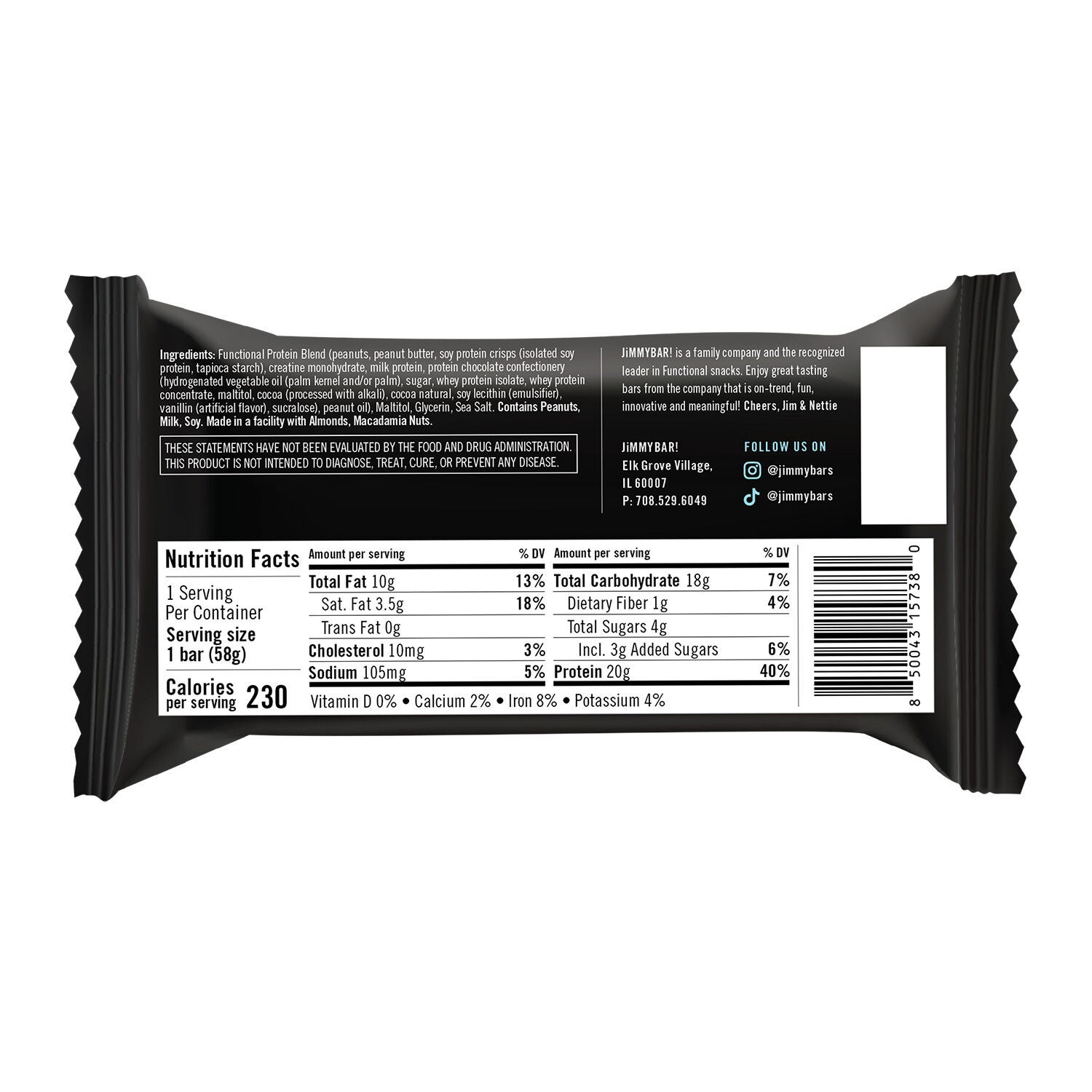 Creatine Functional Protein Bar - Chocolate Peanut Butter (12 Pack) Chocolate Peanut Butter | GNC