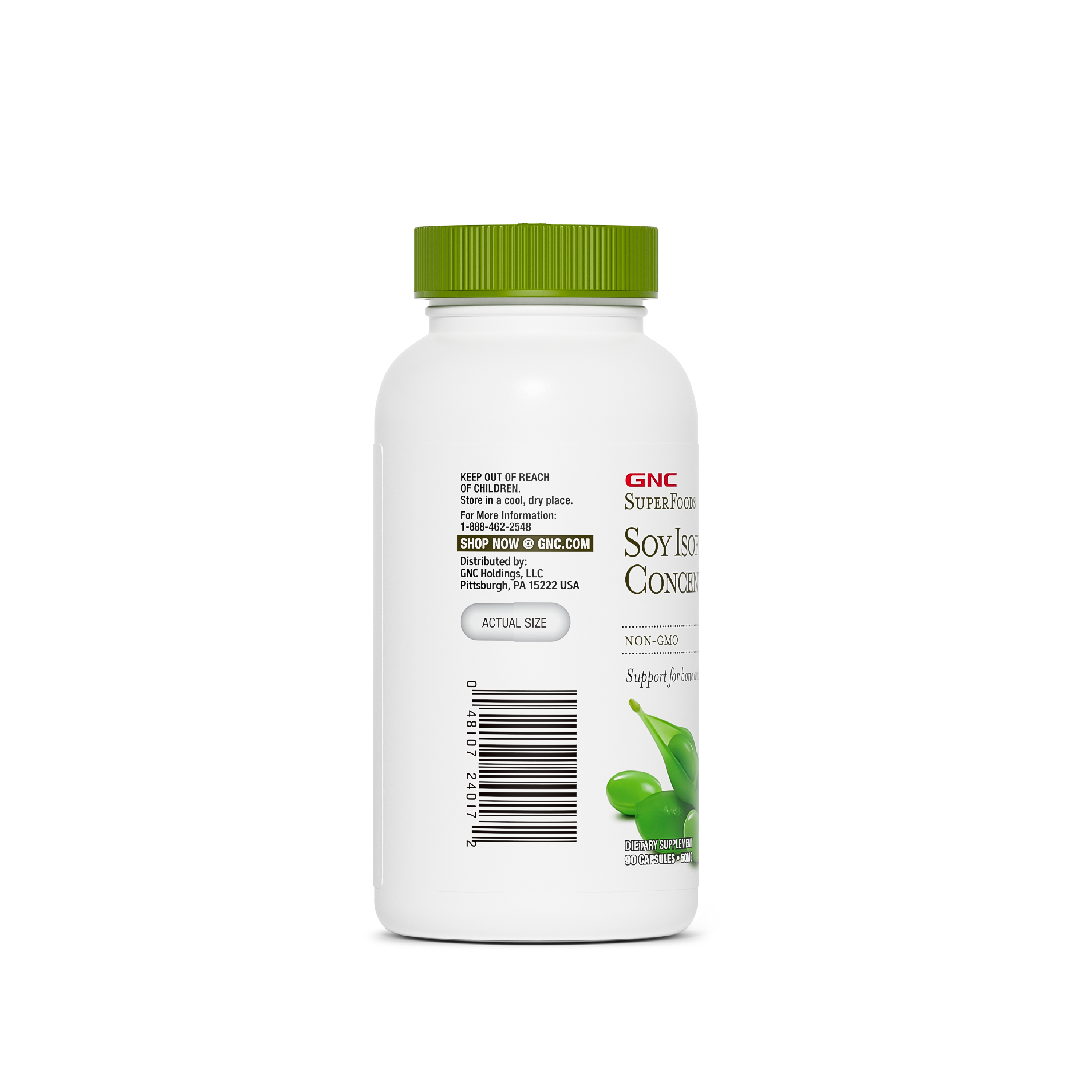Soy Isoflavone Concentrate Non-GMO - 90 Capsules (90 Servings)  | GNC