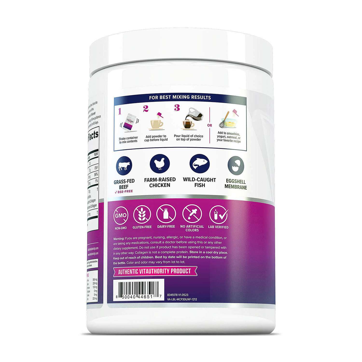 Multi Collagen Protein Powder - Unflavored - 8.26 oz. (30 Servings)