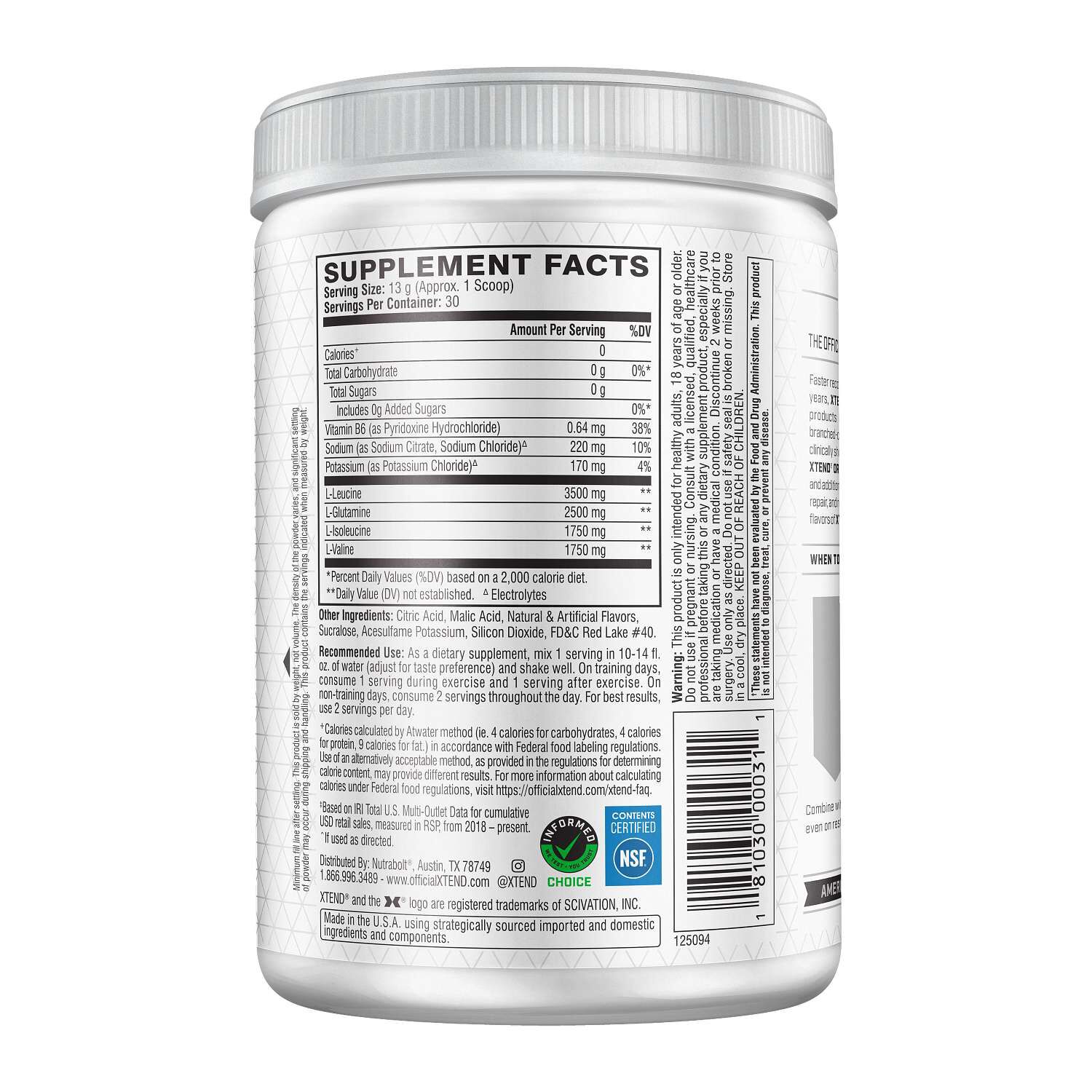 BCAAs - Strawberry Kiwi (30 Servings)