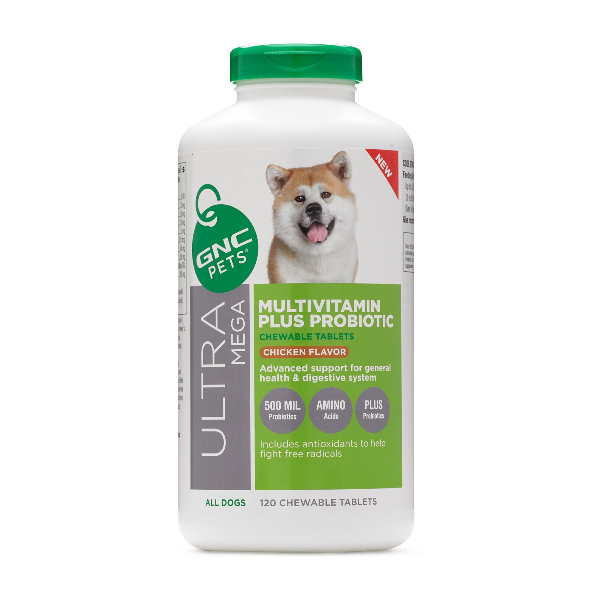 GNC Pets Ultra Mega Multivitamin Plus Probiotic All Dogs Chicken