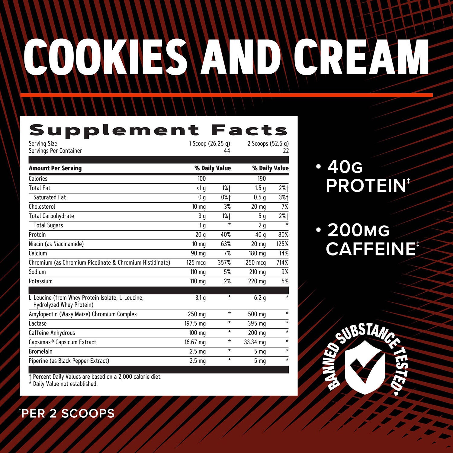 Wheybolic&trade; Ripped - Cookies and Cream (22 Servings) Cookies and Cream | GNC