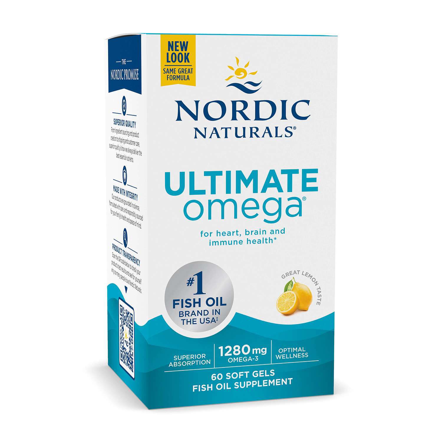 Ultimate Omega&reg; Soft Gels - Lemon - 60 Softgels (30 Servings)  | GNC