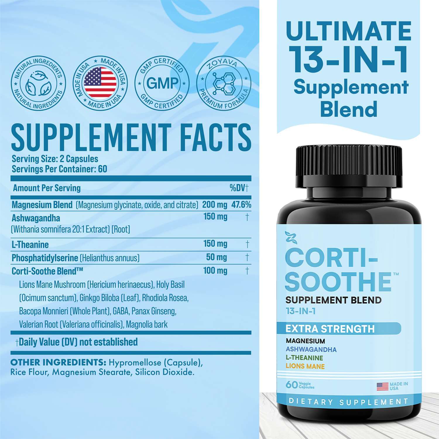 Corti-Soothe- 60 Veggie Capsules (30 Servings)  | GNC