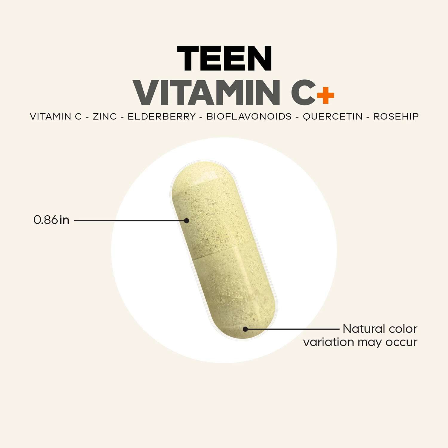 Teen Vitamin C+ - 60 Capsules (60 Servings)