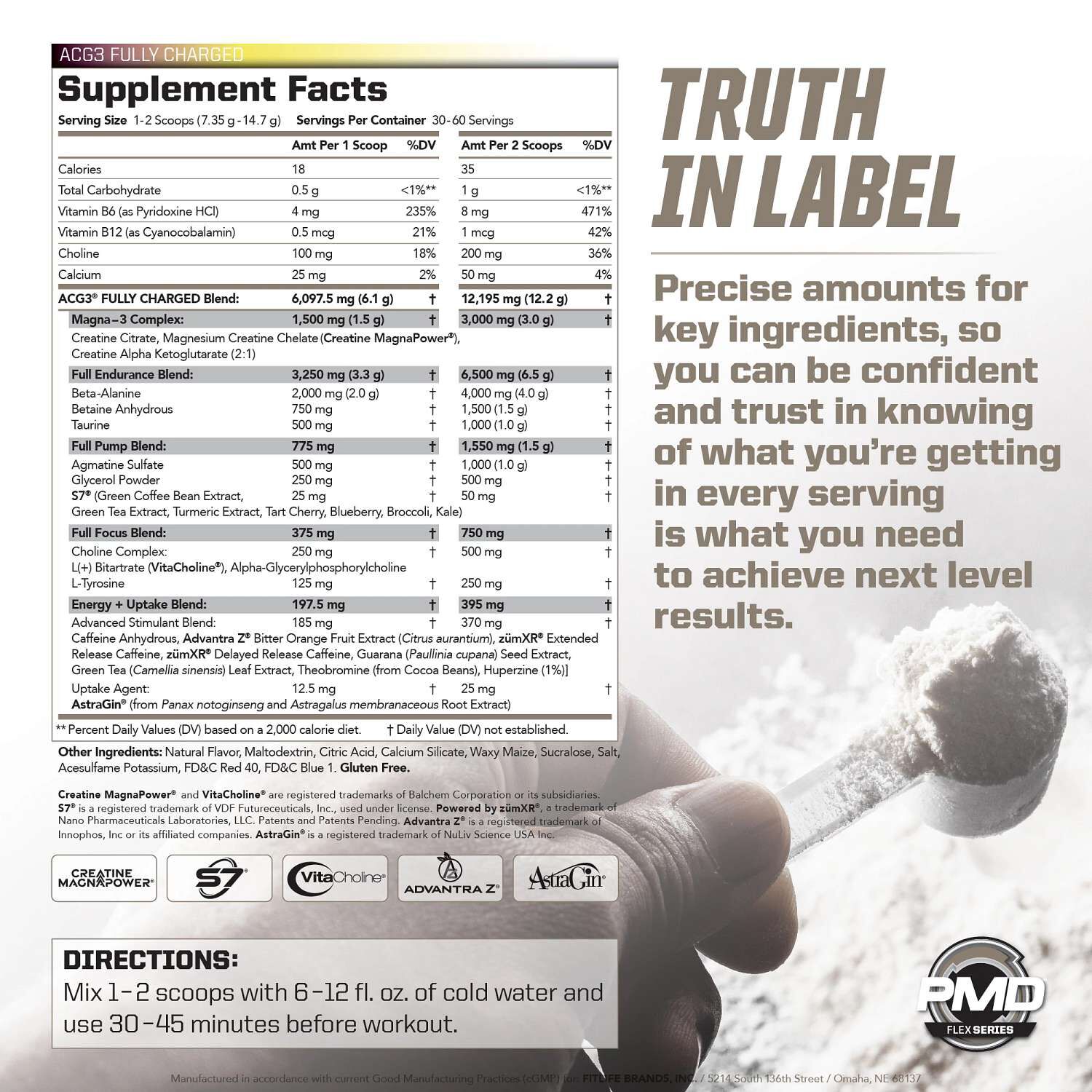 ACG3 Fully Charged Pre-Workout - Blackberry Lemonade (30-60 Servings) Blackberry Lemonade | GNC