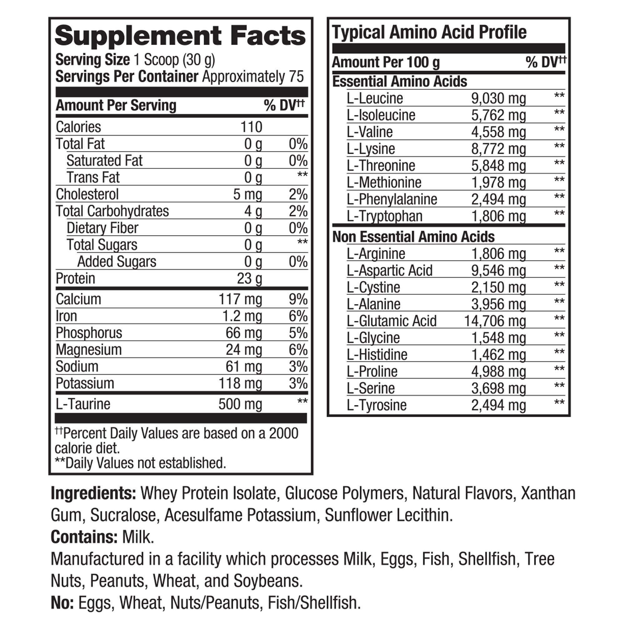 Whey Isolate - Vanilla Ice Cream (75 Servings)