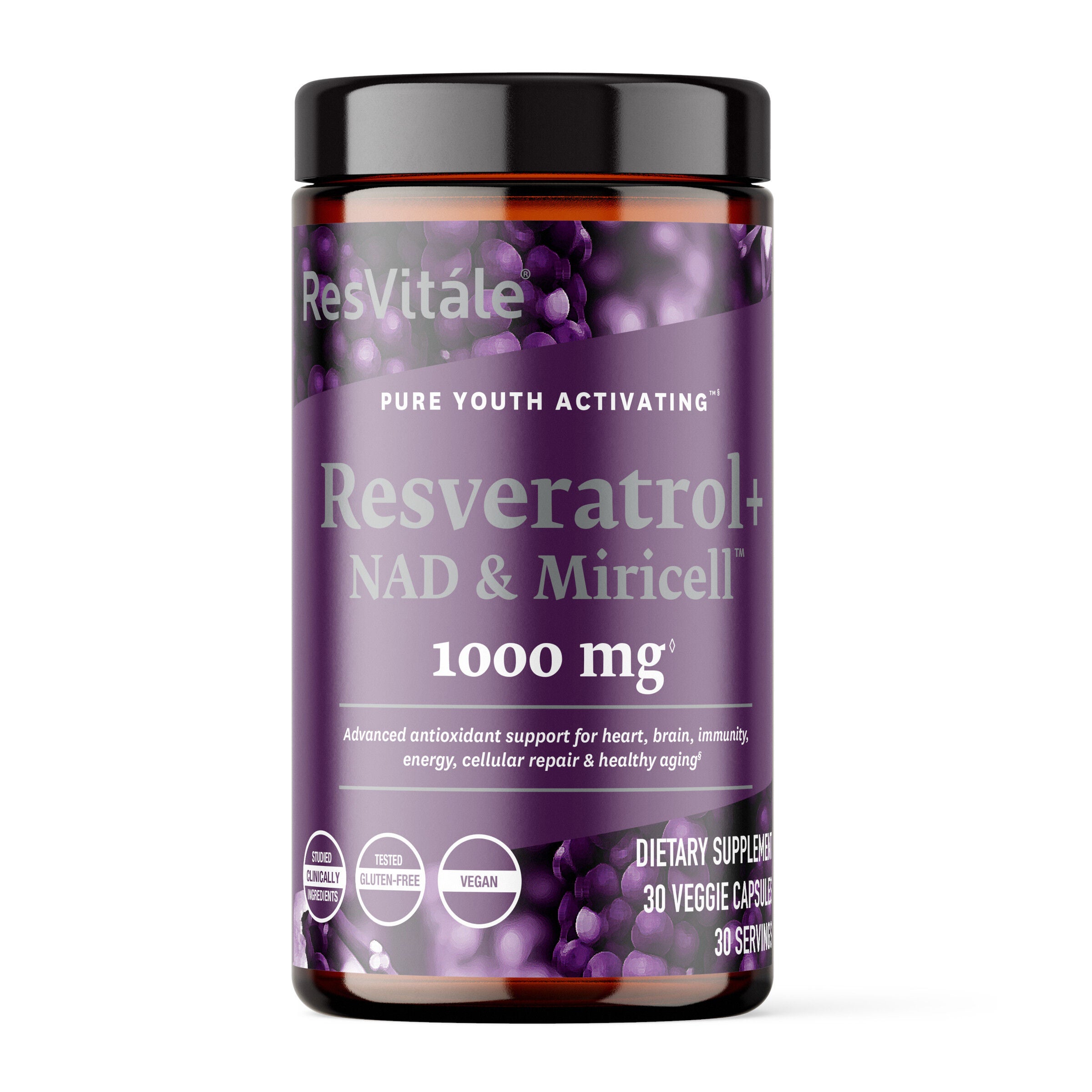 Resveratrol Plus 1000mg - 30 Veggie Capsules (30 Servings)  | GNC