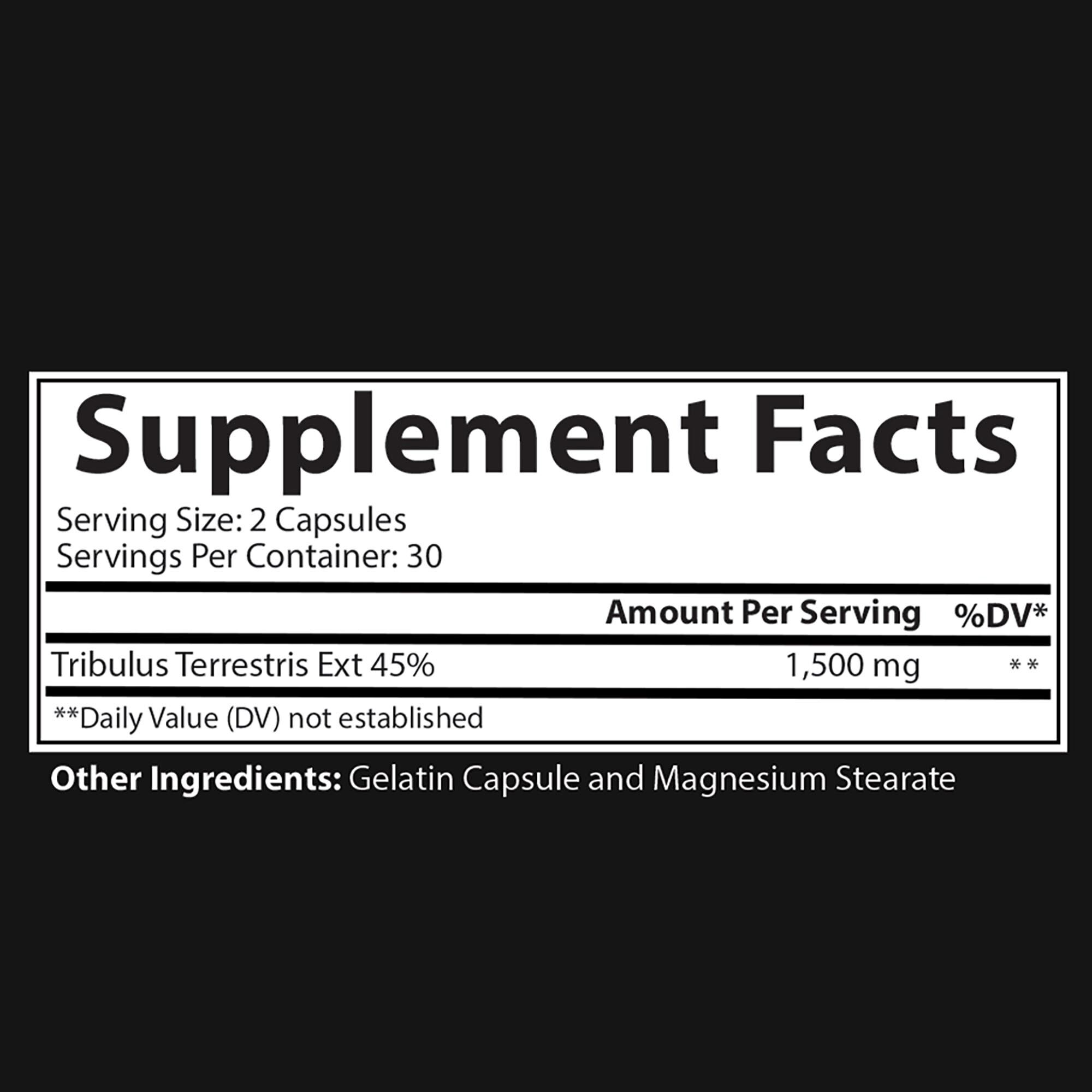 Monster Test: Just Tribulus - 60 Capsules (30 Servings)  | GNC